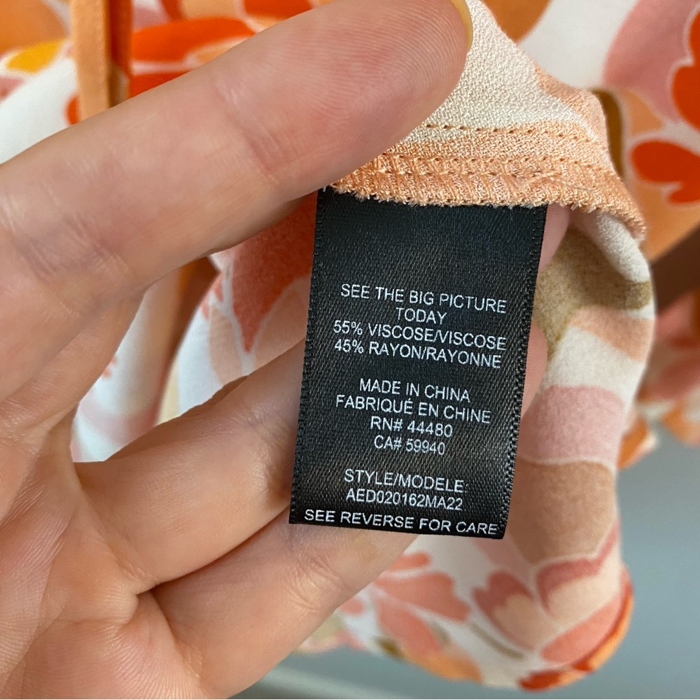 AFRM Etienne Retro Style Mini Dress Orange Multi M - Picture 4 of 7